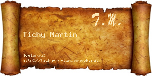 Tichy Martin névjegykártya