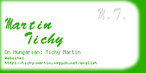 martin tichy business card